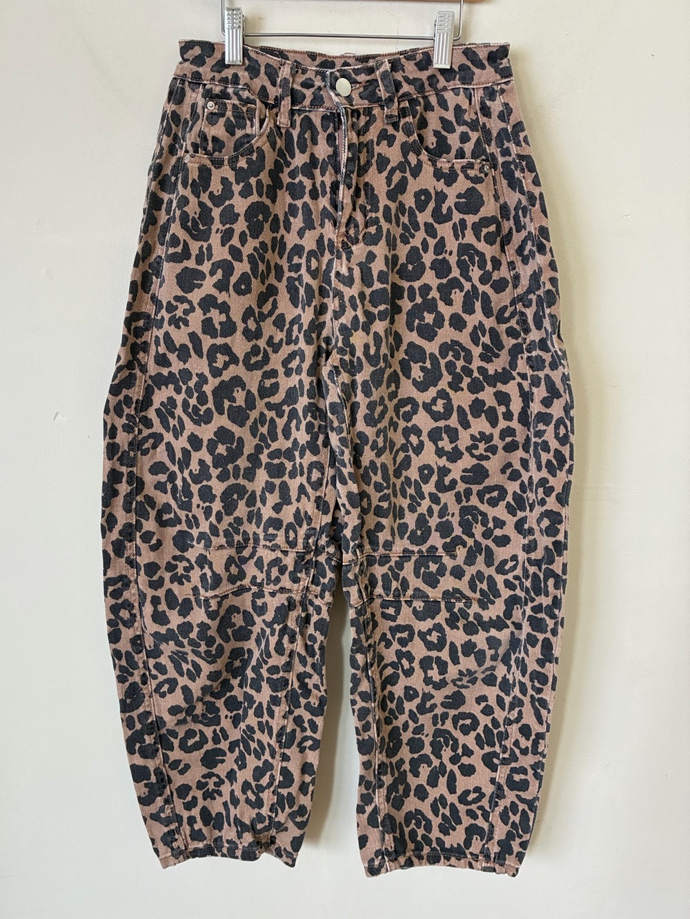 Leopard Print Barrel Chetta Jeans High Waisted Animal Print Pants Small